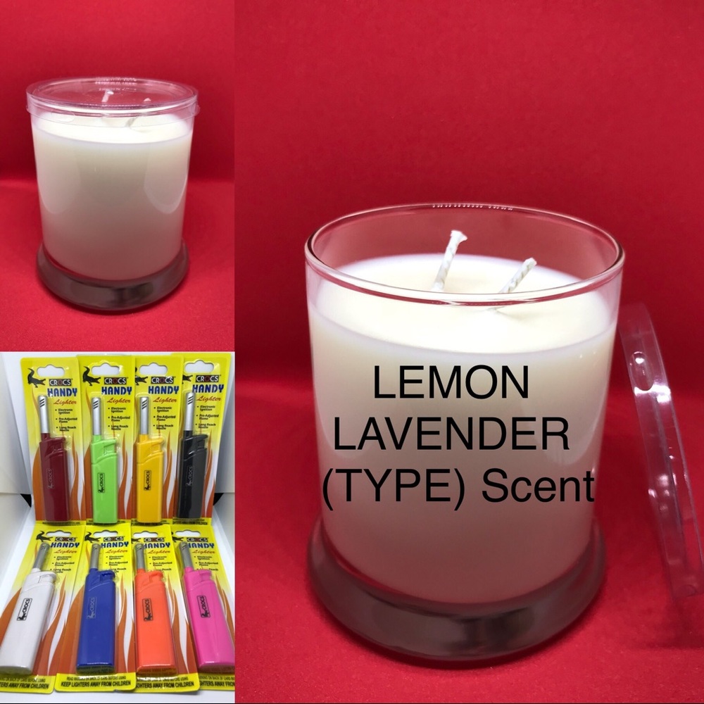 NEW 12 oz Soy candle lemon lavender scent